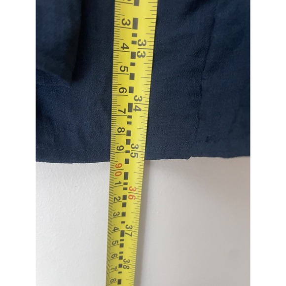 Dress Forum M Navy Embroidered Corset Tie Front Short Boho Hippie Alpine Oktober - Picture 12 of 16